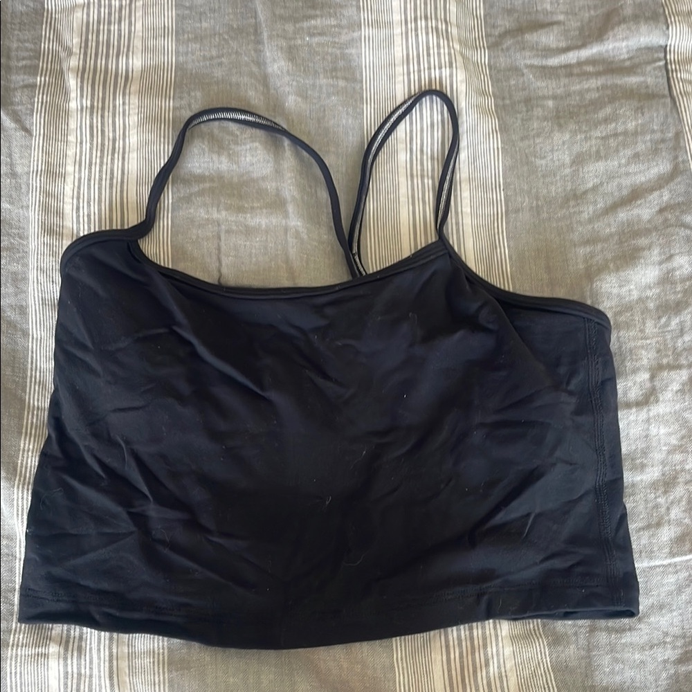 Black Strappy Crop Top